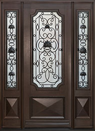 Custom Heritage Collection, Front Door, Double,  Model:  GD-H011 2SL S CST Mahogany-Espresso 6413