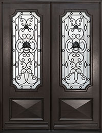 Heritage Front  Door Example - Double, Mahogany, Solid (Euro Technology)