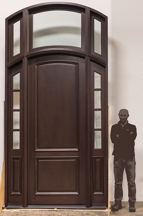 DB801W_2SL_TR_CST_MahoganyDark Classic Wood Entry Doors from Doors
