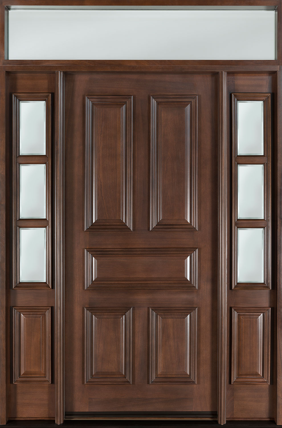 Classic Mahogany Wood Front Door  - GD-103 2SL TR CST