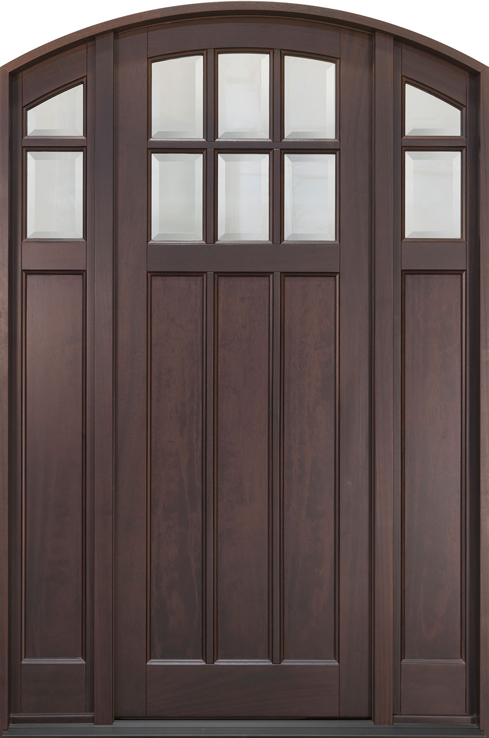 Classic Mahogany Wood Front Door  - GD-112PTA 2SL CST