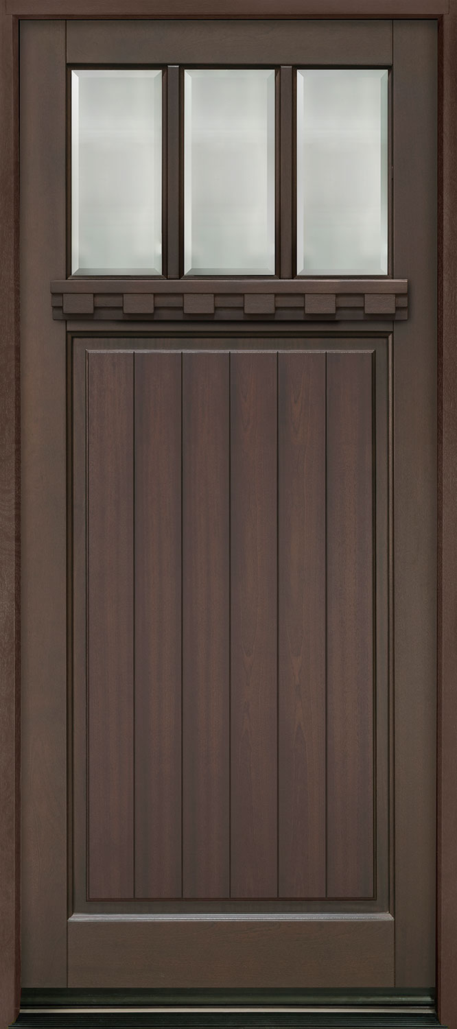 Craftsman Mahogany Wood Front Door  - GD-214PW-DS CST