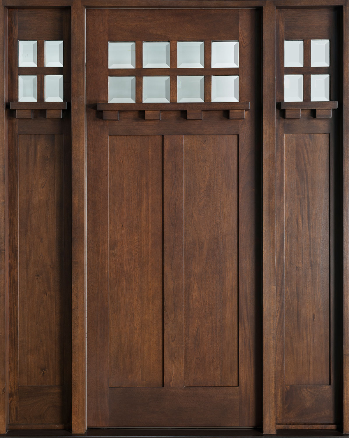 Front Door - Custom - Single with 2 Sidelites - Solid Wood with Walnut  Finish, Craftsman, Model GD-311 2SL CST | Glenview Doors in Chicago, IL at  Glenview Haus