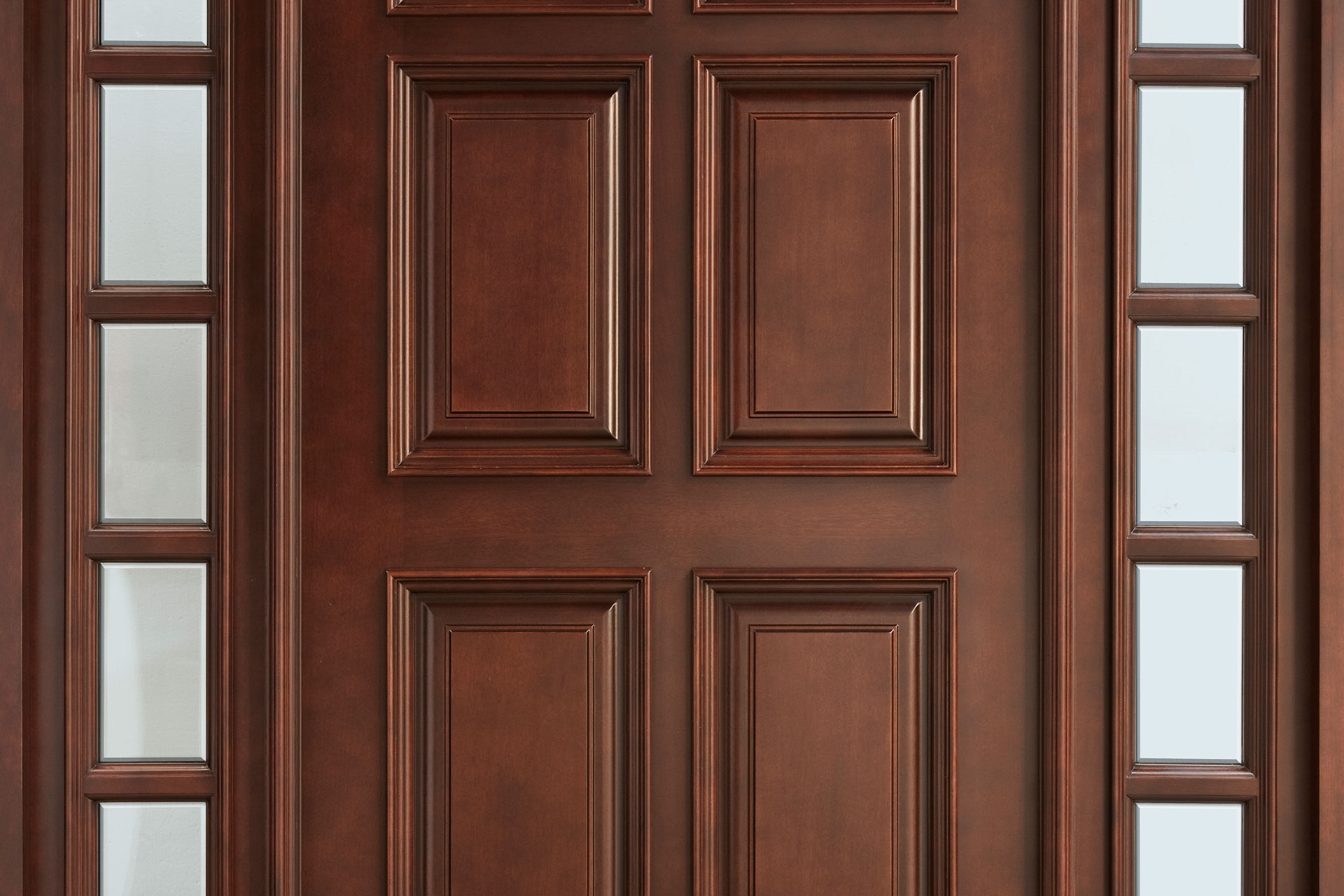 DB660_2SL_CST_MahoganyDark Classic Wood Entry Doors from Doors for