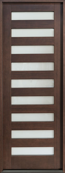 Modern Euro Collection Mahogany Wood Front Door  - GD-009PT CST