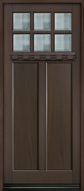 Craftsman Mahogany Wood Front Door  - GD-112PW-DS