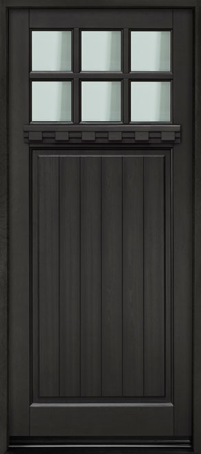 Craftsman Mahogany Wood Front Door  - GD-113PW-DS