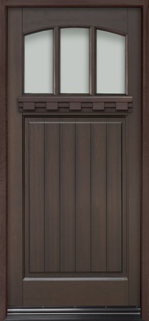 Craftsman Mahogany Wood Front Door  - GD-211PS-DS CST