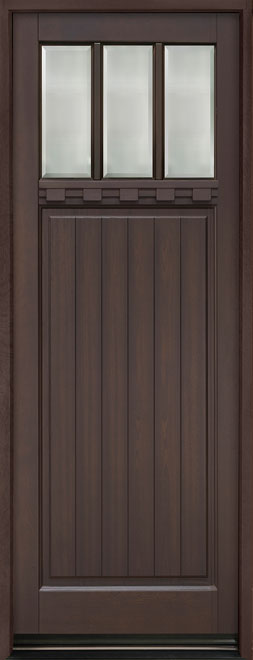 Craftsman Mahogany Wood Front Door  - GD-214PT-DS CST