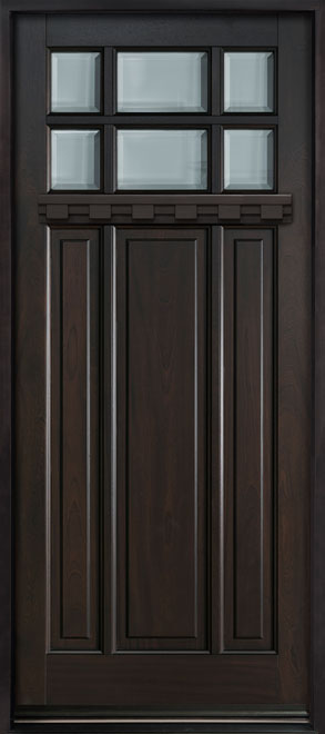 Craftsman Mahogany Wood Front Door  - GD-311PW-DS CST