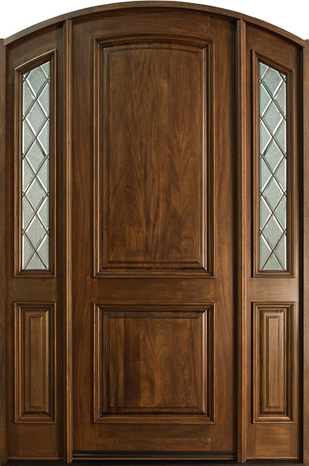 Classic Mahogany Wood Front Door  - GD-552P 2SL CST