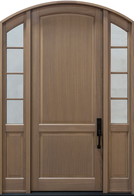 Classic Oak Wood Front Door  - GD-802PW 2SL CST