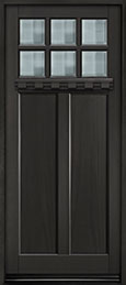 GD-112PW-DS Single Mahogany-Espresso Wood Front Entry Door
