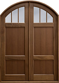 GD-201P DD CST Double Mahogany-Earth Wood Front Entry Door