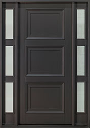  Front  Door Example - Single with 2 Sidelites, Mahogany, Solid (Euro Technology)