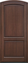 GD-802PW CST Single Mahogany-Walnut Wood Front Entry Door