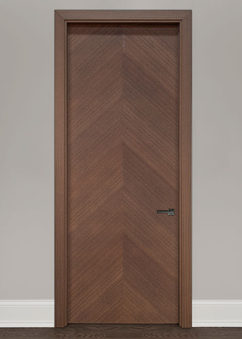 Modern Mahogany (Rift Cut) Wood Front Door  - GDIM-FL2050