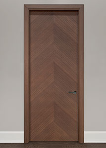 DBIM-FL2050 Mahogany (Rift Cut)-Earth Wood Veneer Solid Core Wood Interior Door - Single
