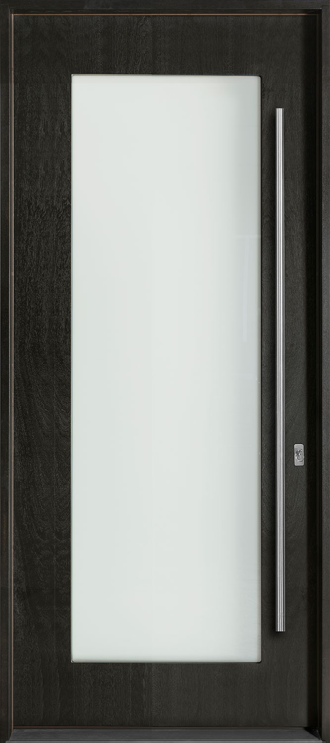 Modern Euro Collection Mahogany Wood Veneer Solid Wood Front Entry Door - Single - DB-EMD-001W