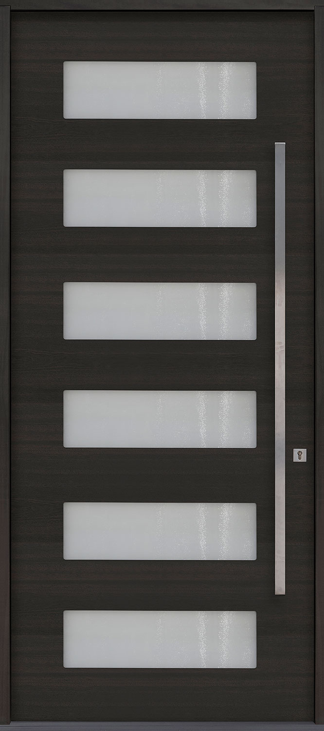 Modern Euro Collection Mahogany Wood Veneer Wood Front Door  - GD-EMD-006W CST
