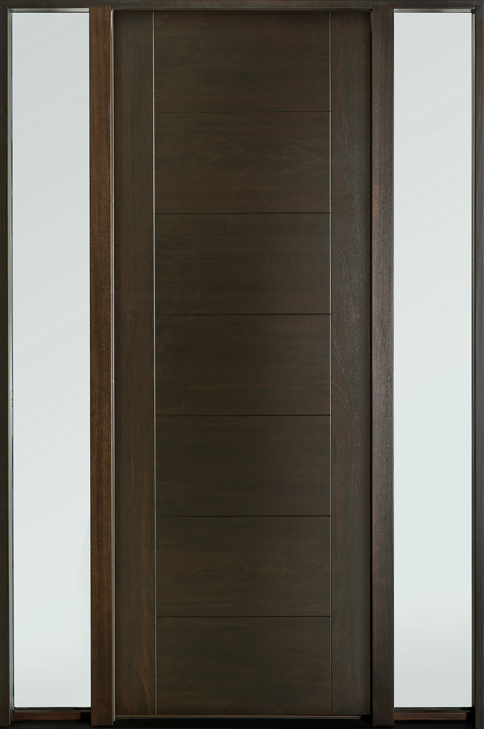 Modern Euro Collection Mahogany Wood Veneer Wood Front Door  - GD-EMD-711T 2SL