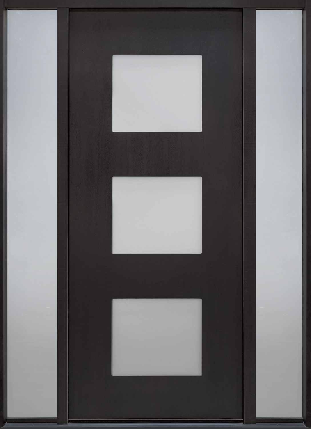 Modern Euro Collection Mahogany Wood Veneer Wood Front Door  - GD-EMD 824 2SL CST