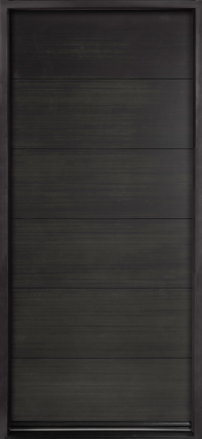 Modern Euro Collection Mahogany Wood Veneer Solid Wood Front Entry Door - Single - DB-EMD-A4S