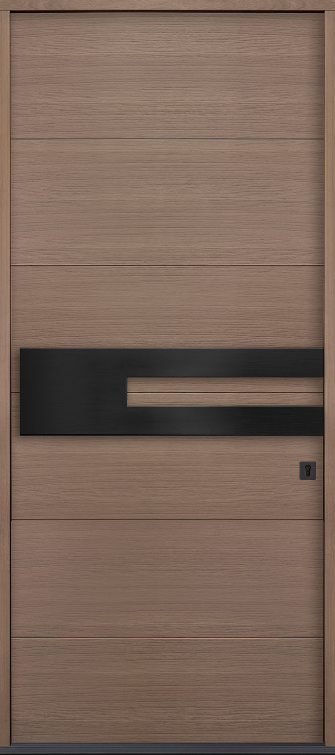 Modern Euro Collection Oak Wood Front Door  - GD-EMD-A4W CST