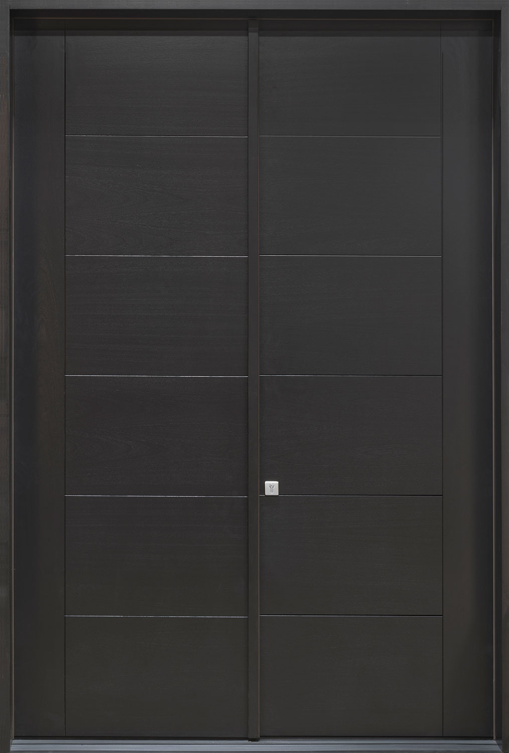 Mahogany Veneer Solid Wood Front Entry Door - Double