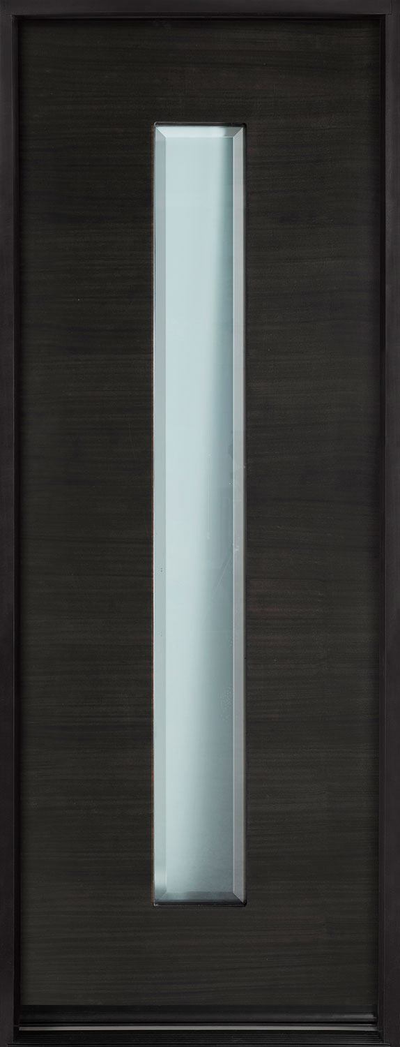 Modern Euro Collection Mahogany Wood Veneer Solid Wood Front Entry Door - Single - DB-EMD-D4T