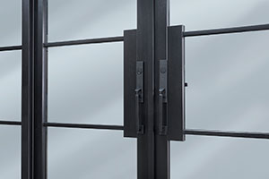 DB-804P-DD_2SL_Mahogany-Black - Solid Wood Front Door Close-up 0