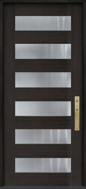 Modern Euro Collection Mahogany Wood Veneer Wood Front Door  - GD-006W CST