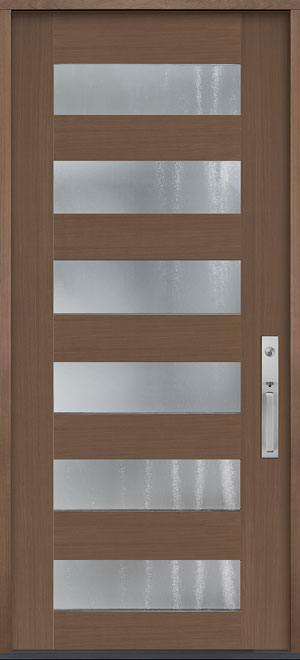 Modern Euro Collection Oak Wood Front Door  - GD-006W CST