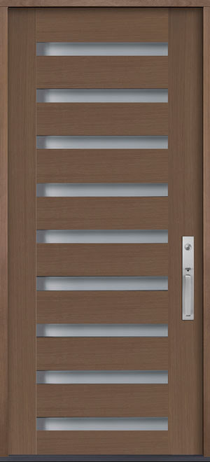Modern Euro Collection Oak Wood Front Door  - GD-009W CST