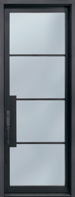 Modern Euro Collection Mahogany Wood Veneer Wood Front Door  - GD-804PT