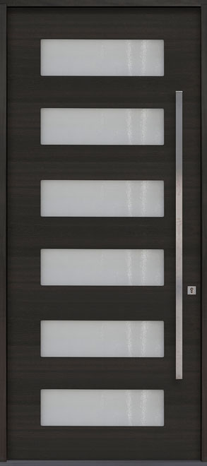 Modern Euro Collection Mahogany Wood Veneer Wood Front Door  - GD-EMD-006W CST