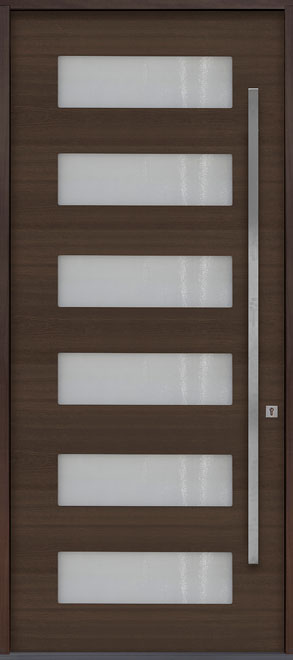 Modern Euro Collection Mahogany Wood Veneer Wood Front Door  - GD-EMD-006W CST