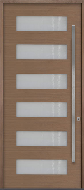 Modern Euro Collection Oak Wood Front Door  - GD-EMD-006W CST