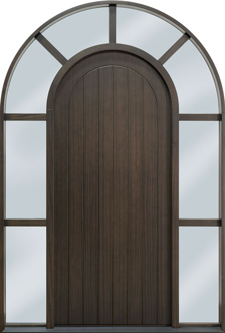 Modern Euro Collection Mahogany Wood Front Door  - GD-EMD-A2RR SL CST