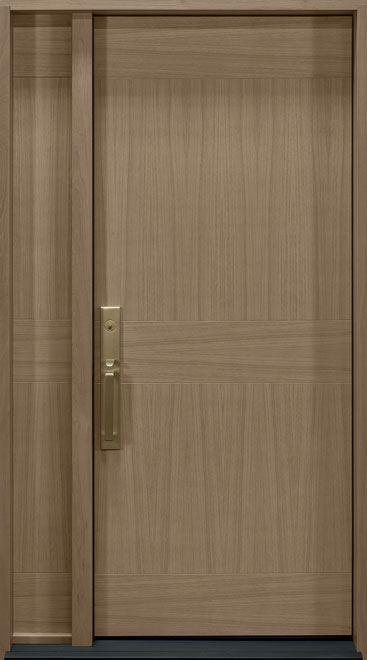 Modern Euro Collection Oak Wood Front Door  - EMD-A42 2SL CST