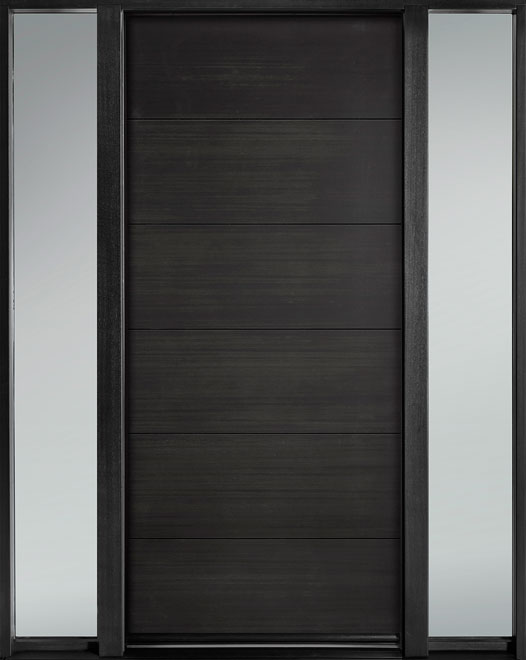 Modern Euro Collection Mahogany Wood Veneer Wood Front Door  - GD-EMD-A4S 2SL