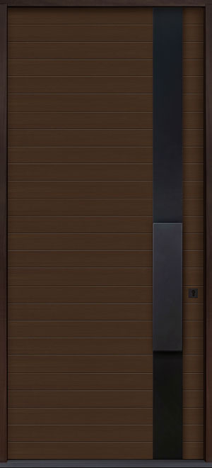Modern Euro Collection Mahogany Wood Veneer Wood Front Door  - GD-EMD-A5W CST