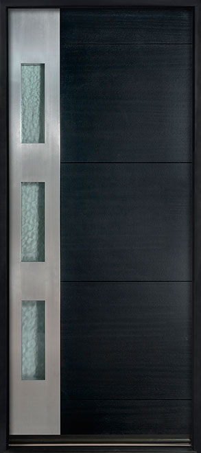 Modern Euro Collection Mahogany Wood Veneer Wood Front Door  - GD-EMD-C1W CST