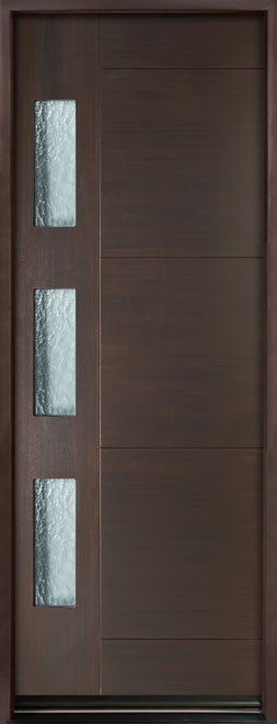 Modern Euro Collection Mahogany Wood Veneer Wood Front Door  - GD-EMD-C3T