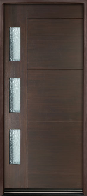 Modern Euro Collection Mahogany Wood Veneer Wood Front Door  - GD-EMD-C3W