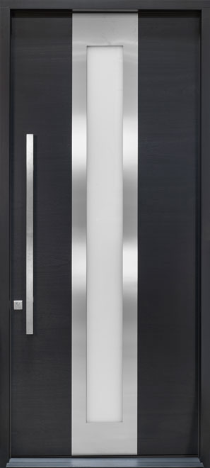 Modern Euro Collection Mahogany Wood Veneer Wood Front Door  - GD-EMD-F4W CST