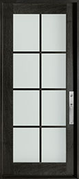 GD-008W CST Single  Mahogany Wood Veneer-Espresso Wood Front Entry Door