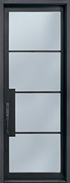 DB-804PT Mahogany Wood Veneer-Black Paint Wood Door - in-Stock