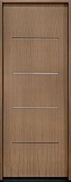 Modern Euro Collection Oak Wood Veneer Wood Front Door  - GD-EMD-004T CST