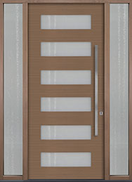 DB-EMD-006W 2SL CST Oak-Light Loft  Wood Front Door